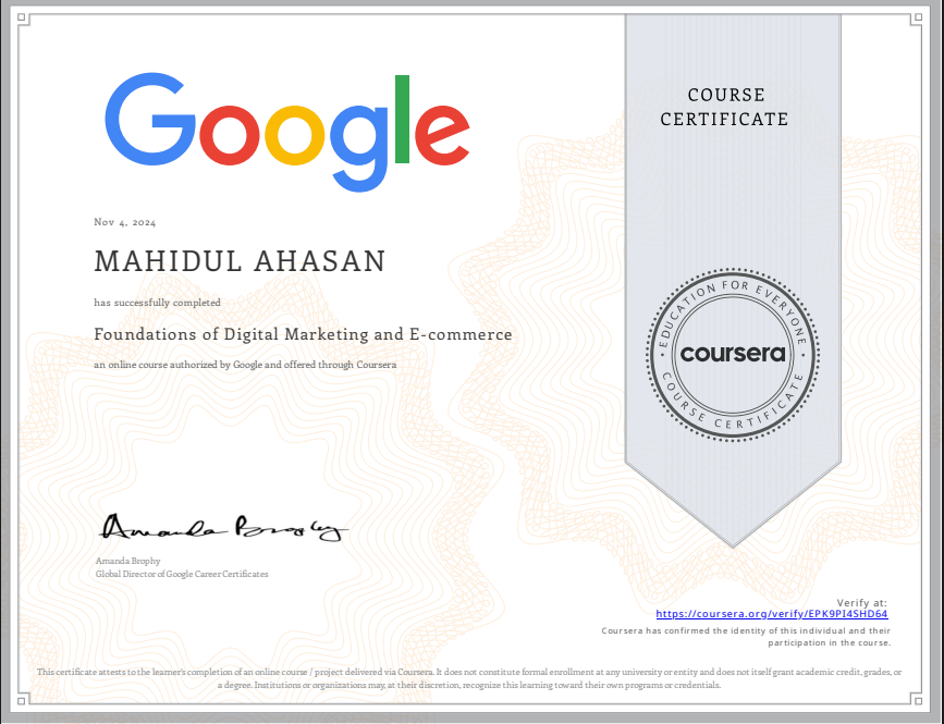  Foundations of Digital Marketing and E-commerce Certification